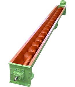 Trough screw conveyors